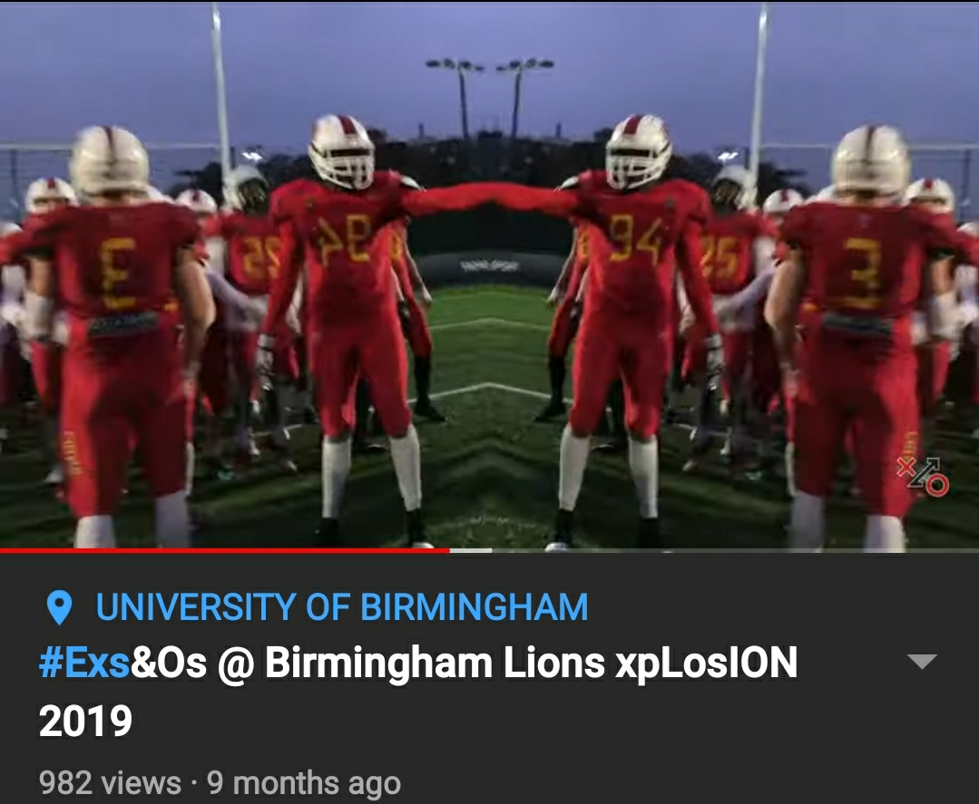 Exsandosteam's tweet photo. Top 5 viewed on Youtube.
#5 - Birmingham Lions XpLosION
#exsandos #top5 #birminghamlions #xplosion #forthefans #britball #forthelisteners #brotherhood #bafa #ifaf #ukamericanfootball #lockerroomtalk #changethegame #growthesport #athletes #topicfortoday #gbamericanfootball #gri https://t.co/Q70GkvGfev