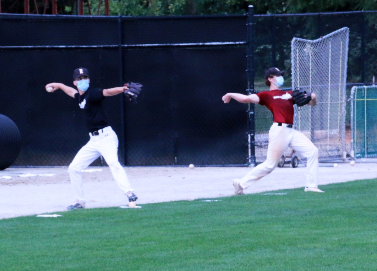 rhitsports's tweet photo. BASE: Practice is underway for the 2021 Rose-Hulman baseball season!  The Fightin' Engineers practiced social distancing of chairs behind home plate, space in dugouts and masks to safely begin workouts for the season.

Check out the new protective overhang for the fans! #GoRose https://t.co/Xchegop09N
