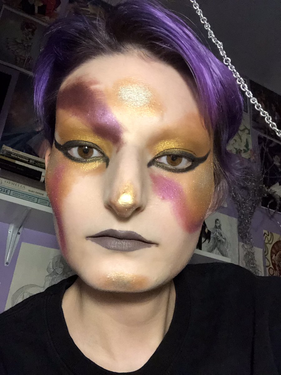 fullfringal's tweet photo. I’m kinda just phoning it in tonight 
✨✨💜✨💛✨💖✨🧡✨✨
#makeup #makeupoftheday #muotd #makeupfirstnegativitylast #artmakeup #artisticmakeup #makeupisart #creativemakeup #editorialmakeup #noeyebrowsnoproblems https://t.co/SXmhnui6Qh