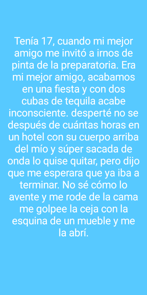 prefieronoespec's tweet photo. @Cocainelol Tenía 17 años cuando esto me pasó. No deseo que nadie sienta lo que siento hasta ahora. Y si apoyando este movimiento las niñas podrán decir sin miedo y sin culpa lo que les pasó que se rompa, raye y queme todo hasta que tengan justicia y paz en su corazón. https://t.co/j54xY2qHAa