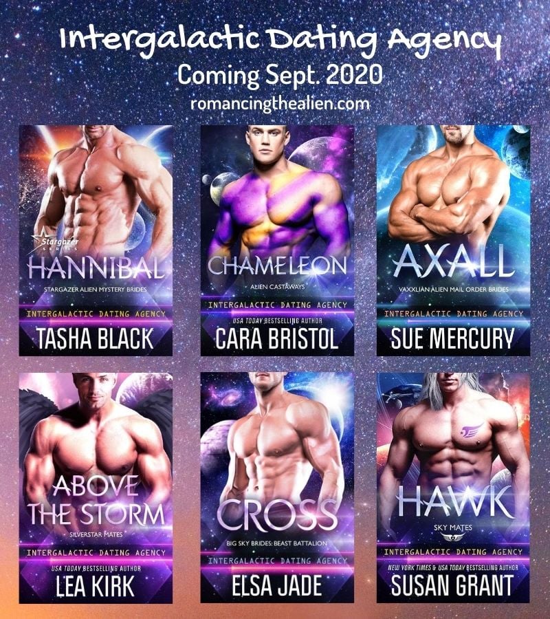 LeaKirkWrites's tweet photo. The invasion begins tomorrow! Prepare to meet sexy new aliens and the Earth women who love them, from @RomanceWithBite (Tasha Black), @CaraBristol, @SueLyndon, Elsa Jade, @flyerdreamer (Susan Grant), and me! Preorder: https://t.co/BtlbUaWHEY
#IntergalacticDatingAgency #newrelease https://t.co/BCqDlyhoQL