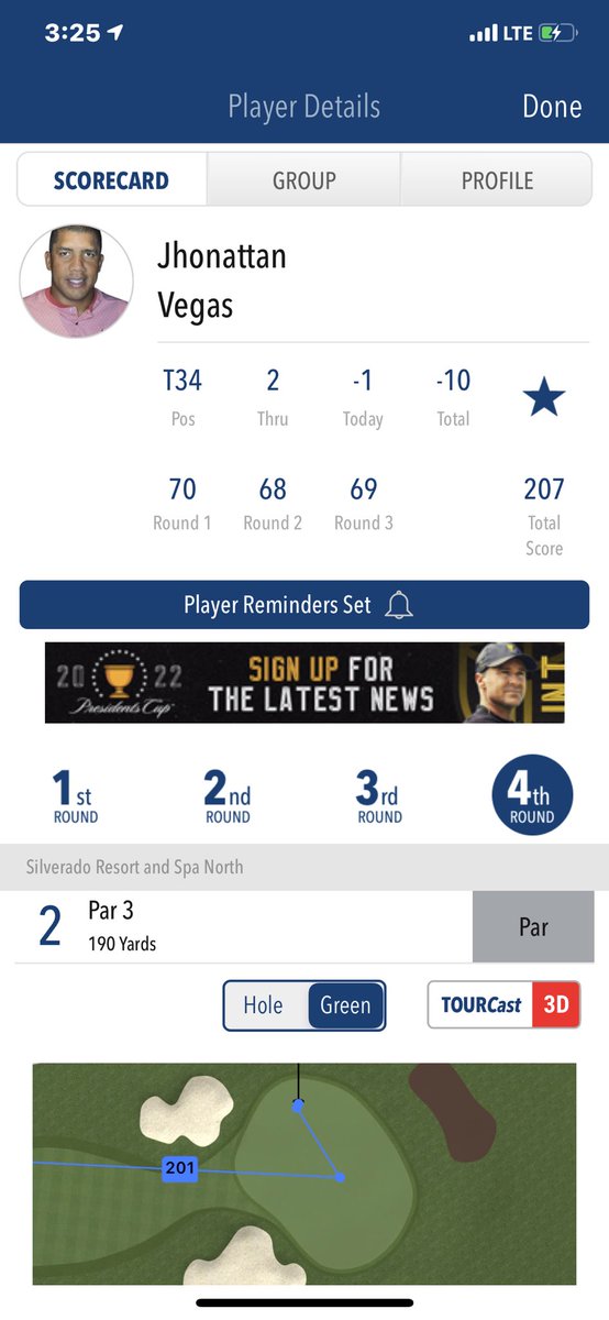 Jhonattan Vegas Ya en el Campo y Arranco sólido en la 4ta Ronda Safeway Open