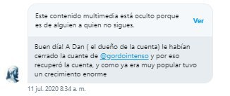 Antes tenían otra cuenta con los mismos objetivos, gestionada por la misma persona o empresa, posiblemente le haya cancelado twitter por comportamiento anormal, cuando destapé el comportamiento inusual, me mandaron DMs con explicaciones inverosímiles. https://twitter.com/JulianMac...
