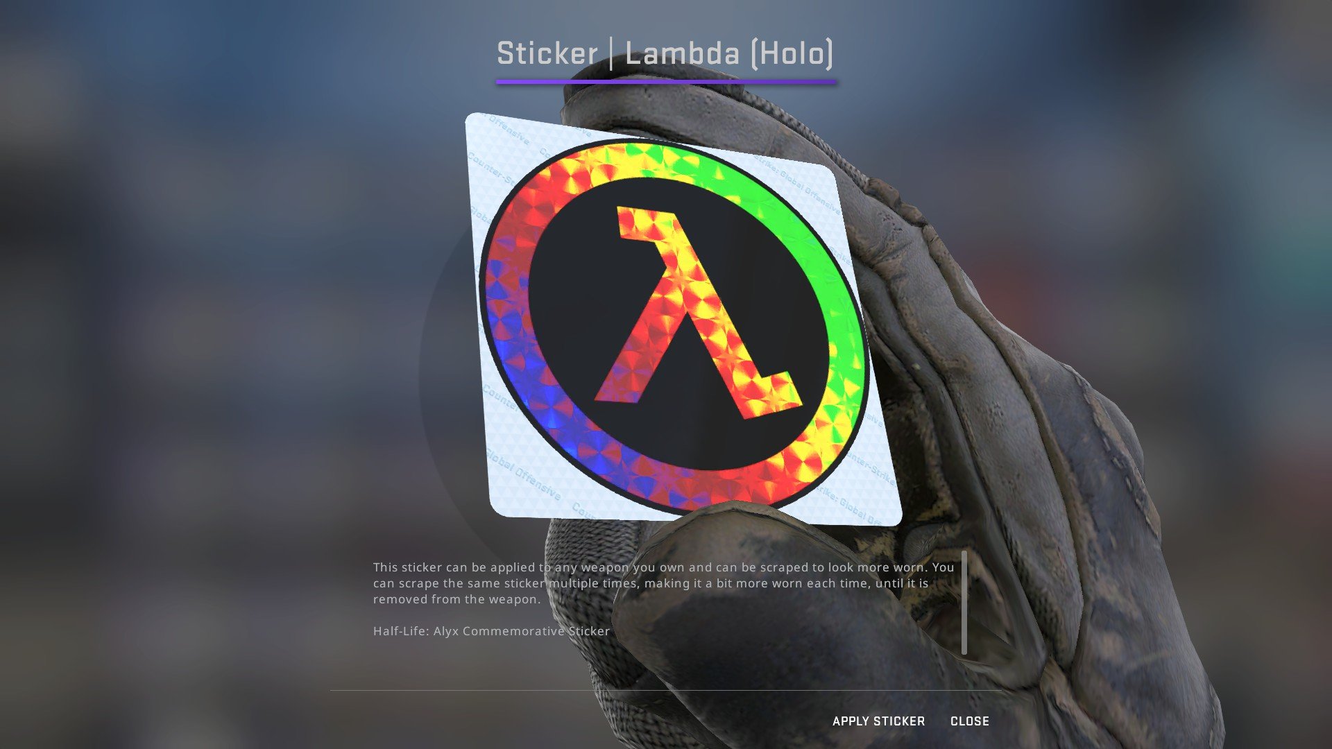 Lambda Holo Sticker | Postcard