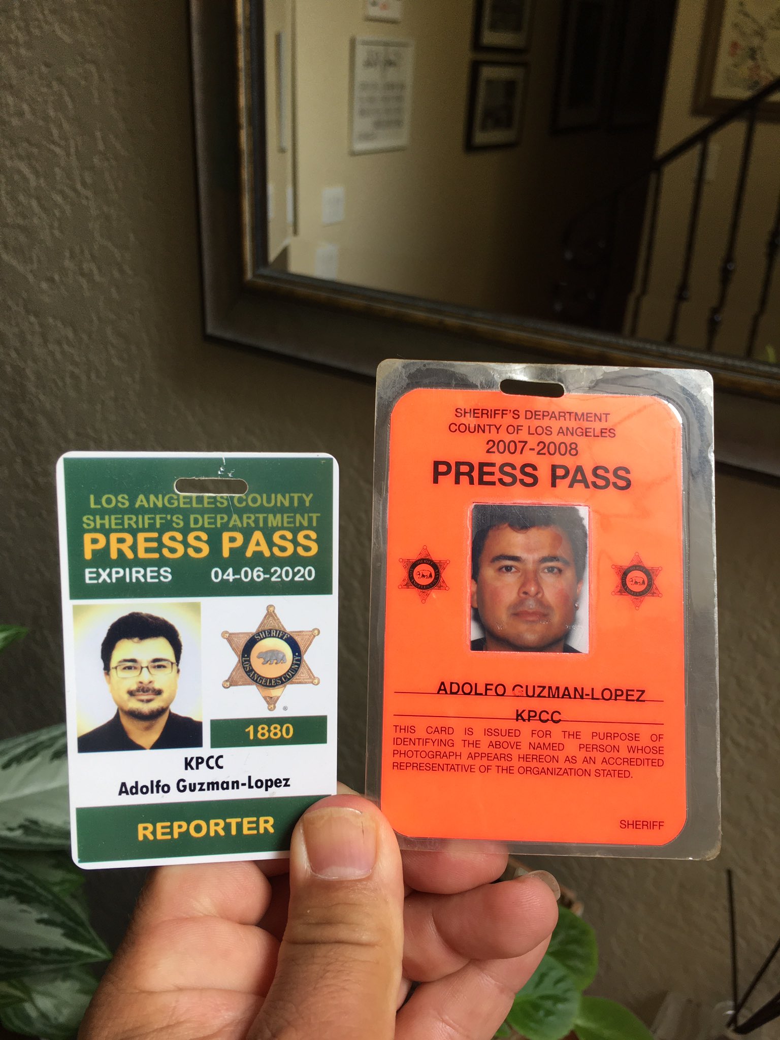 Adolfo Guzman-Lopez on X: "OK, let's chip away at this a little at a time.  @LASDHQ can you please return to the larger, more visible press pass you  used to issue? https://t.co/Q5dQnPJilr" /