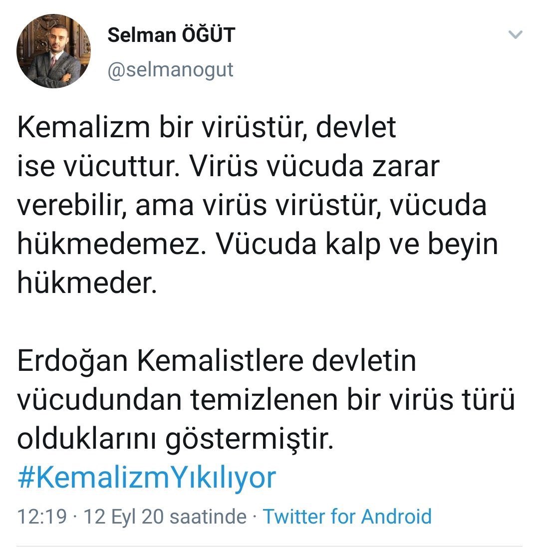 karadul 𐱅𐰇𐰼𐰚 kemalist aziz auf twitter adamlar kemalizm yikiliyor adinda etiket actilarsa panikliyorlar demek ki kemalizm gunesi yeniden doguyor diye kisa bir buzul caginin ardindan gunes balcikla sivanmaz demis atalarimiz https t