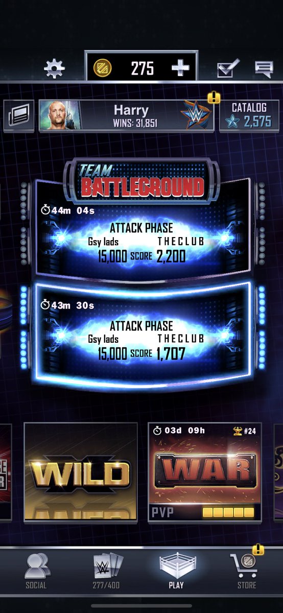 GsyLads's tweet photo. Evening everyone! 24 hours to go until TRTG and currently the final spot in our team is still open! We’re SS20++ looking for a high tier player who’s reliable in BG and grinds team events! Any retweets on this would be very much appreciated, and if interested DM me #WWESuperCard https://t.co/6s9ZuPsdj1