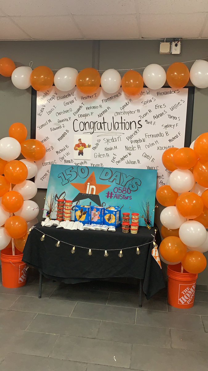 Way to go to guys! Thank you for continuing to work hard in the safest ways. Let’s keep it up #0580! 150 days down..👍🏽😊 #THD #HomeDepot #SanAntonio #safety