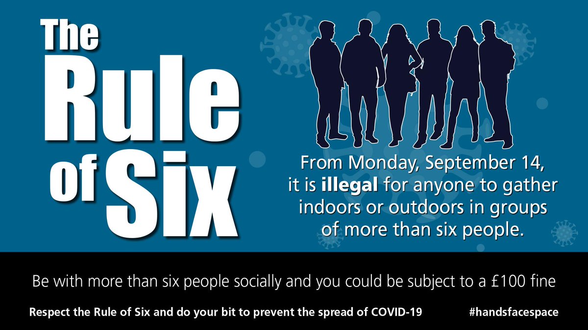 DC_Police's tweet photo. From tomorrow, it’ll be illegal to gather in groups of more than six. We’re asking you to do your bit to help prevent the spread of COVID-19.

Read more about how to meet with others safety (and exemptions to this limit) here ➡ https://t.co/zgGU34e4zg #HandsFaceSpace https://t.co/NAkfCzyRO3