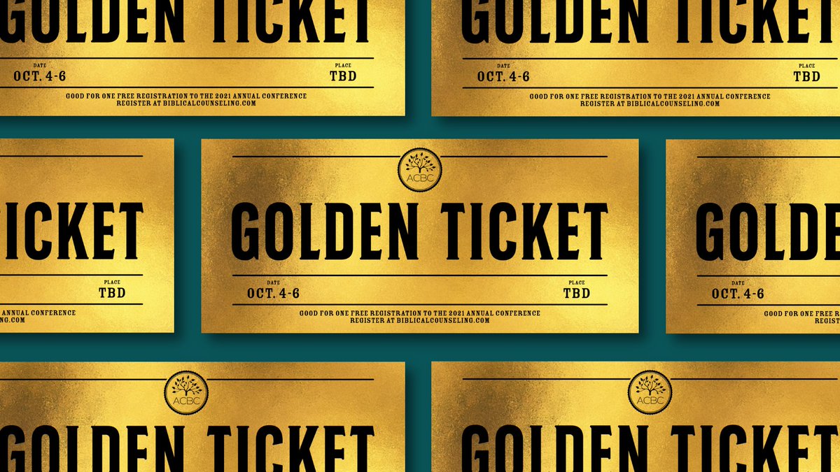 acbc's tweet photo. Ten attendees of ACBC's 2020 Digital Conference will receive a surprise in their conference box—a GOLDEN TICKET providing free registration to our 2021 Annual Conference. https://t.co/gXXjGWTYie https://t.co/2U2xhRw0oJ