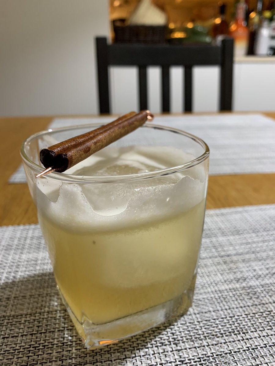 Rezashok's tweet photo. The drink of the night was Cinnamon Sour 
#isolationbar https://t.co/eDG5NP1GRY