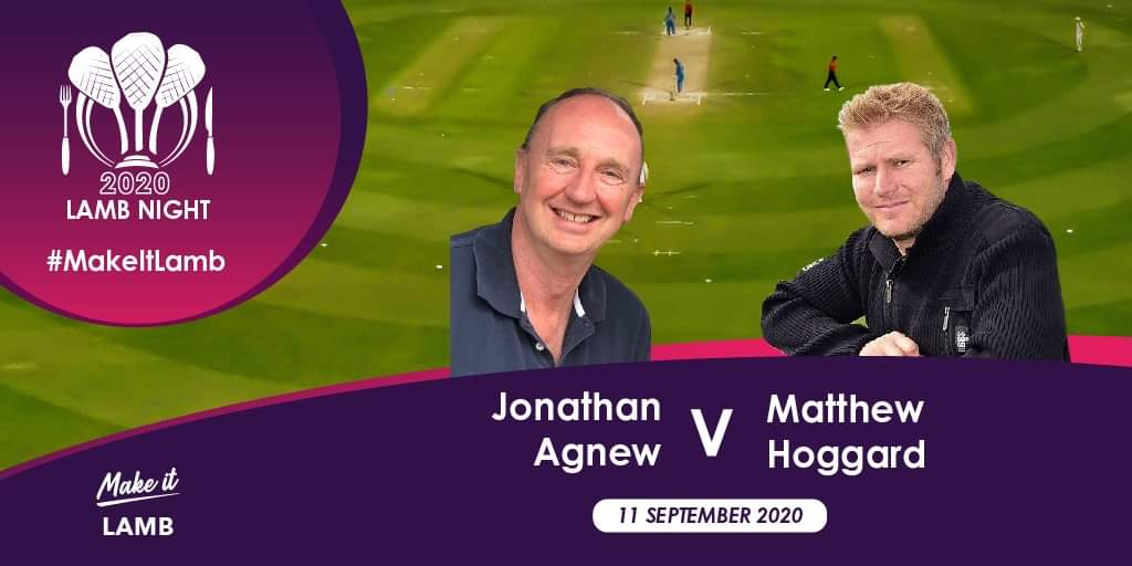 Congratulations #matthewhoggard <a href="/Hoggy602/">Matthew hoggard</a> winning the @makeitlamb match over #jonathanagnew <a href="/MrsAggers/">Emma Agnew</a> 

#lambcanon wins over #lambhotpot supporting #farmers.
More.#lamb inspiration at simplylamb.co.uk 

Look forward. To the next match with who??