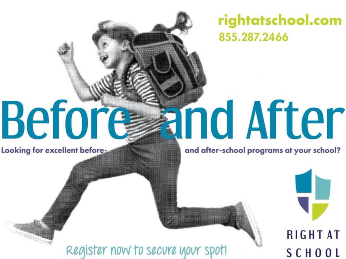 Right at School Before and After Care programs are open and ready to help in the Barnegat School District. We are offering before care at the new start times, after care at the new dismissal times, virtual learning support is also available during after care! Enroll today!!! 🤩😊