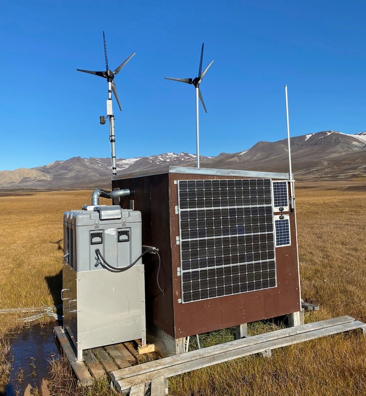 ZERO74N's tweet photo. We left behind CO2 flux measurements operating #Zackenberg with loads of batteries and power generators attached. With the extremely valuable mid-winter visits by #Sirius patrol @Forsvarsmin #Daneborg our @GEM_Arctic @ICOS_RI tower may be operational through the arctic winter. https://t.co/9hCJO1ipxb
