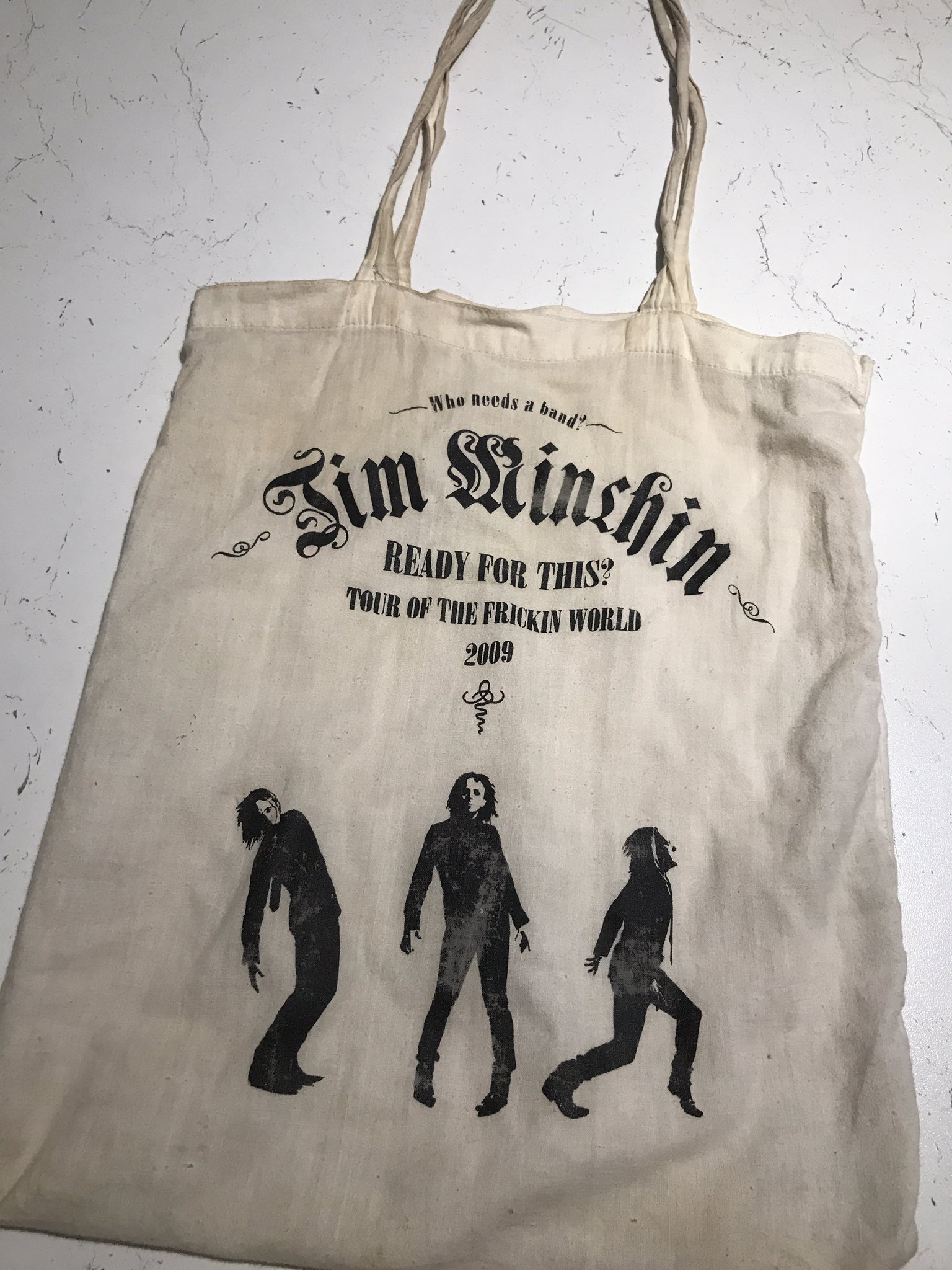 katiesaurus (Taylor's version) on Twitter: "Another with my @timminchin canvas bag! 12 years and still looking 🤩" / Twitter
