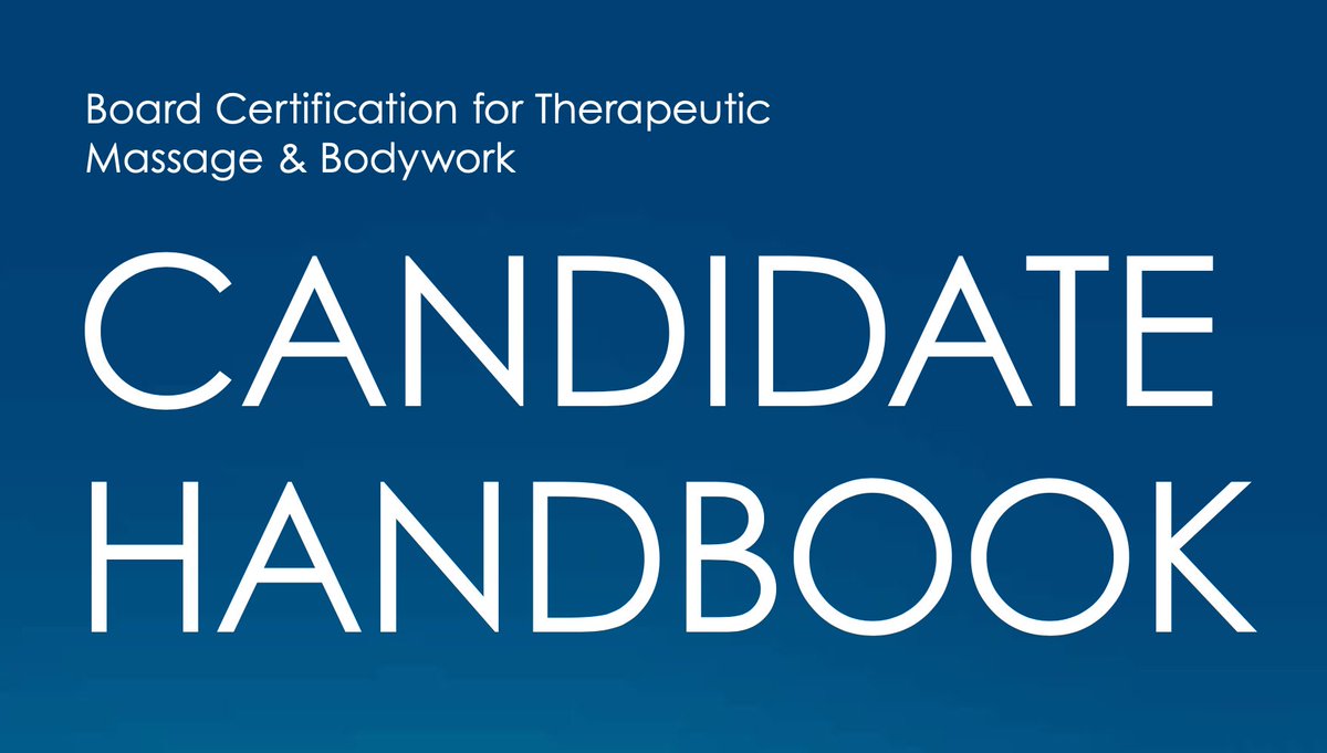 NCBTMB's tweet photo. If you are interested in becoming Board Certified, please check out this handbook we created: https://t.co/4DGaBvEUeC #BCTMB #NCBTMB https://t.co/0n6S1dEixR