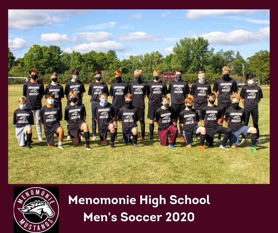 mhsmustangsocce's tweet photo. Meet this year’s Mustangs captained by seniors Jonathan Fenton and Shane Drazkowski as well as junior Gabe Tronnier. We start games this week with a pair against Hudson and a Saturday match vs New Richmond. Most games will be live-streamed. Good luck boys! https://t.co/G0EjLXy4U0