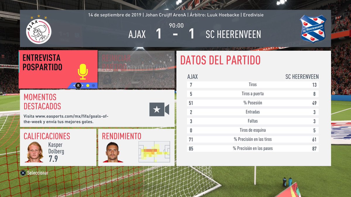AjaxModo's tweet photo. #AJAHEE Empate 🤝 que sabe a derrota en casa, muy flojo el partido de los chicos que salían con algunos suplentes por el partido de champions pero no se pudo mantener, ahora a por la champions

Goles: Ajax ⚪️🔴 Dolberg 27’ (P)
Heerenveen 🔵⚪️ Odgaard 45’ (P) https://t.co/s6R65SSHTJ