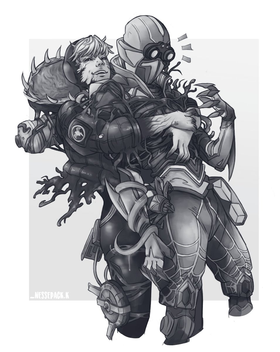 nessepack's tweet photo. Wattane commission for @KaleeshArbiter, based on the previous Venom Wattson design of @2DSwirl. I had a blast making this 💕 thank you for trusting me with it 💕✨

#ApexLegendsFanart #ApexLegends #wattane #Wattson #Octane https://t.co/Yk11B5JVmY