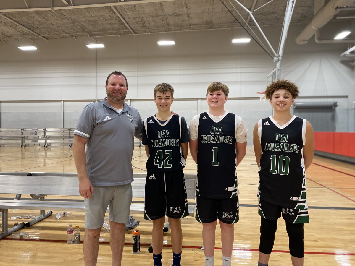 Kswifty2's tweet photo. Thanks Coach @travis_jeremy for an awesome 4 years of coaching @CSwifty_10! Ball may be over but the friendships will continue on! #basketballfamily #osacrusaders https://t.co/yHHb8bUVfM