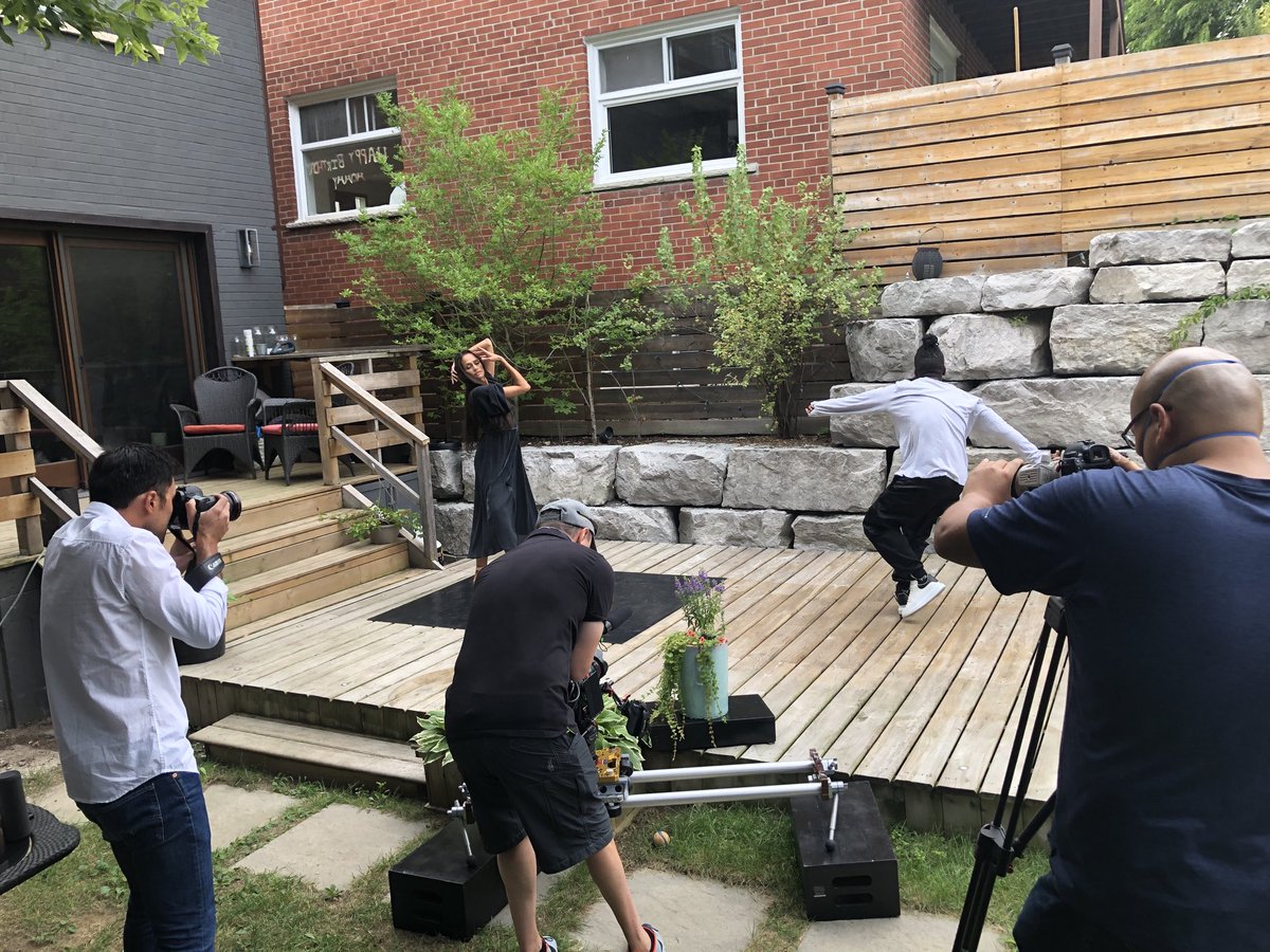 An image of ⁦⁦<a href="/CBCTheNational/">CBC News: The National</a>⁩ camera operators capturing The National Ballet of Canada’s Tanya Howard and Siphe November dancing in the time of COVID-19.  The future of performance tonight on ⁦<a href="/CBCTheNational/">CBC News: The National</a>⁩ with ⁦<a href="/cbcian/">@cbcian</a>⁩.