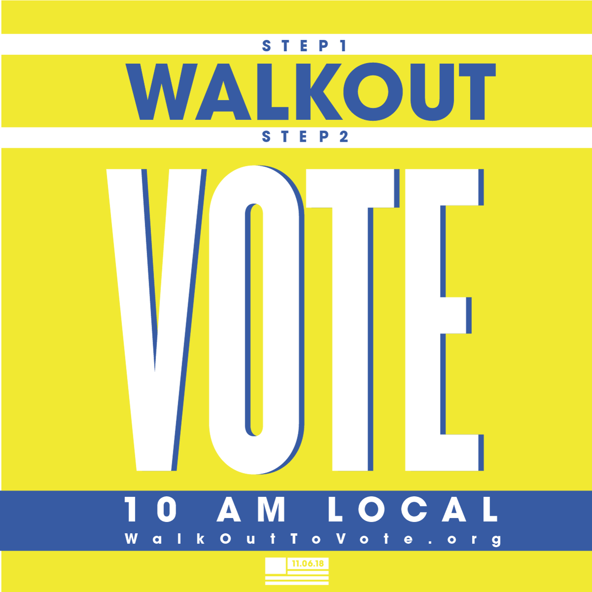 TomthunkitsMind's tweet photo. If we want to change our country’s future, we need to get young people to the polls on Election Day. That’s why we need to make sure that every student in America knows about #WalkoutToVote. Tweet, gram, and share your story using these #WalkoutToVote graphics. Get Woke. https://t.co/mIoDyiHWY9