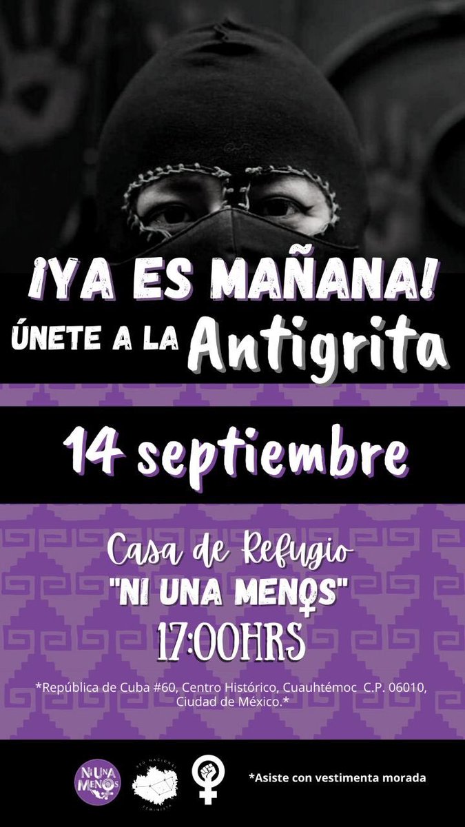 brujasdelmar's tweet photo. ¡Manas, habemus programa de la #Antigrita!

Mañana en la Casa Refugio @Ni_UnaMenosMx, qué rayadas las que puedan ir 💜

Las que estemos lejos, podremos ver la transmisión del evento a través de las redes de @menospoderosas. https://t.co/9AFc1M1eCR