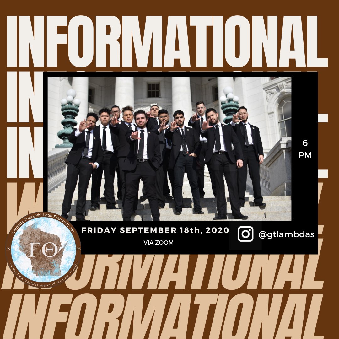 ❄️Lambda Theta Phi Latin Fraternity Inc. is the first and largest nationally recognized Latin fraternity❄️

Is Lambda the right fit for you? Come to our first Fall informational and find out via zoom!

Follow us on Instagram <a href="/gtlambdas/">Gamma Theta Chapter</a> (link in bio)

GT