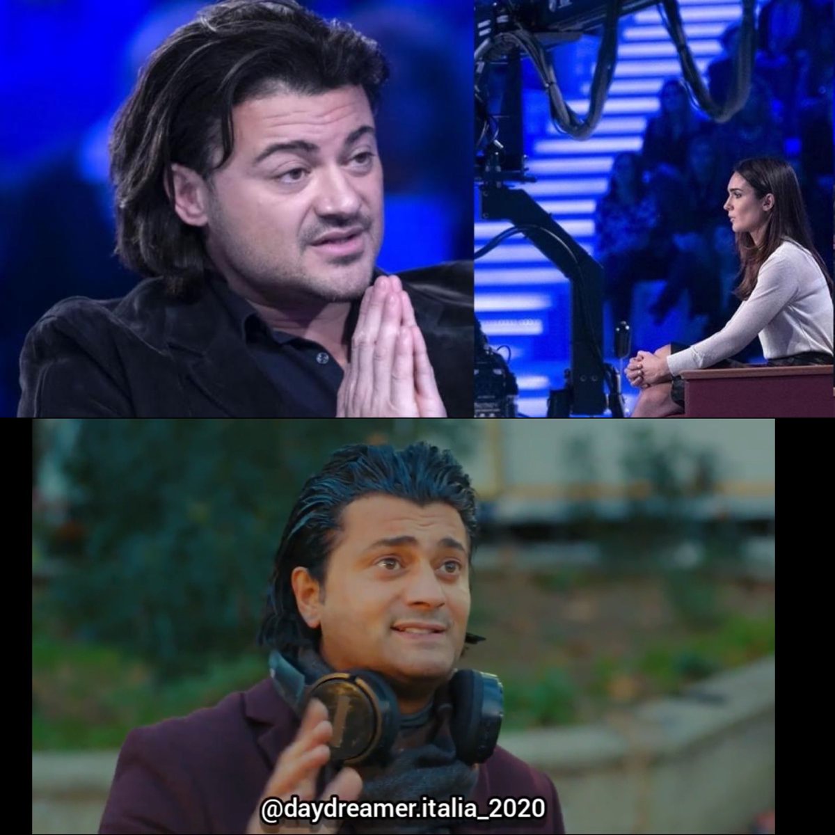 Iris130419's tweet photo. Uno è Vittorio Grigolo , cantante lirico e direttore artistico di amici 18 l’altro è il regista che ingaggio Osman!(in erkenci kus) gemelli separati alla nascita @dmtzdmr @cagribayrak1980 @erkencikusdizi @canyaman1989 @FARKTRGT 😂 https://t.co/8CV7oFU3pt