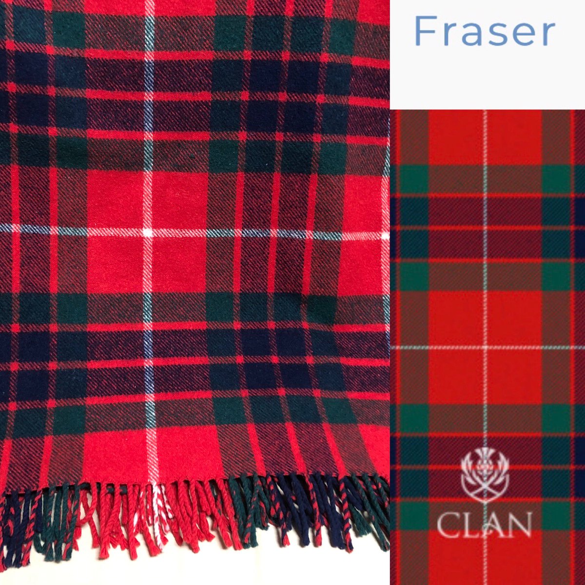 Another chapter. Mrs Laird Fraser & I were given a Hudson’s Bay wool blanket during our engagement LONG ago....She found the tartan on the ‘net today.....yes, Fraser of Lovat hunting plaid. Whaaat?!? She views it as a @Writer_DG  easter egg, finally revealed.🧩🏴󠁧󠁢󠁳󠁣󠁴󠁿🗡 #FraserofLovat