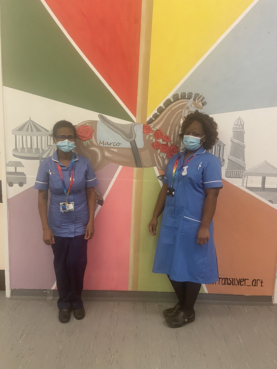 TeamC54's tweet photo. Meet Letegebrial and Lucia some of our newly qualified nurses. They have been busy this weekend discharging and transferring patients. stars 🌟 @NUHPractice_Ed @TeamC54 @krista_camina @SarahMack24 @jennytnuhc54 @beverleybrady6  @MoppettSarah https://t.co/KuWxXt1r4f