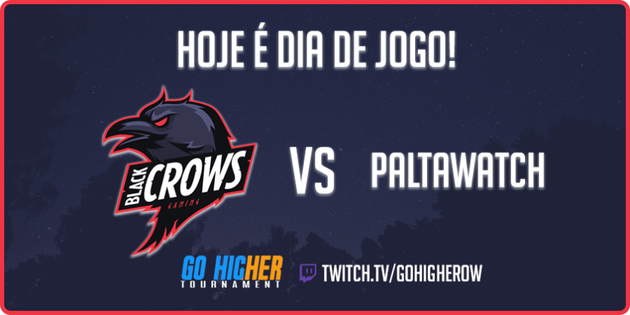 blackcrowsgg's tweet photo. Alô Torcedores da Crows! hoje iremos jogar as quartas de final com as meninas da @Paltawatch ás 19H no @GoHigherOW!
Venham torcer no chat com a #FlyHigh 🖤❤️
https://t.co/MgojvGDtCn

e acompanhem o próximo jogo:

21H @VlogDeEgirls X #NaughtyCats https://t.co/MsbULn691x