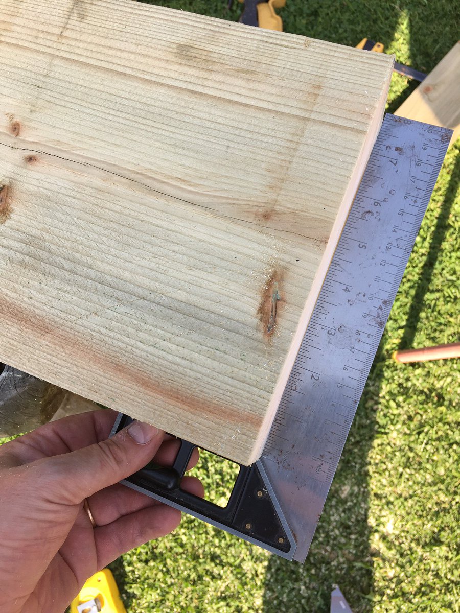 kerry_truman's tweet photo. as a consequence of moving the old shed and onto a new frame raised with #QuickJacks.. I am now tasked to build a raised border made from these sleepers.. not the heavy and more costly Oak variety, but still about 35kg.. I knew I should have got workhorses..!? #MakersHour 😆 https://t.co/G7umfcoYjv
