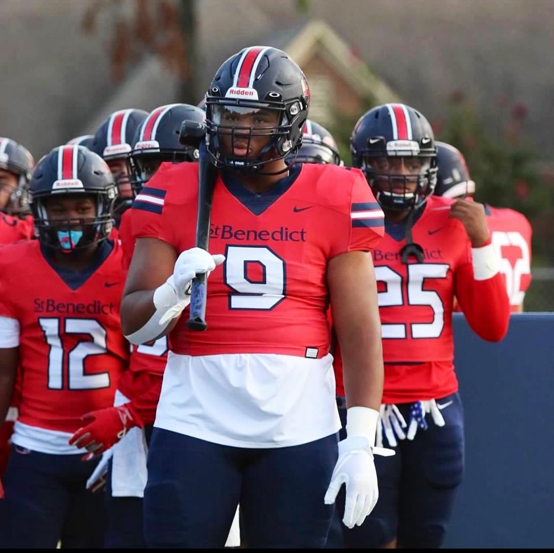 matt_ray_'s tweet photo. Walter Nolen @WalterNolen4 is scary enough on the football field without a sledge hammer... The elite big man was not playing games on Friday night. 

📸: Walter Nolen Instagram https://t.co/NBbl1AcEAq