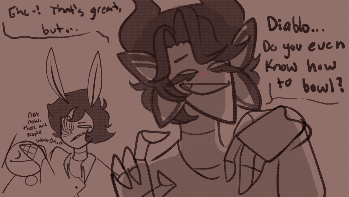 SOME OF MY FAVORITE PANELS (In vague order) FROM AN ONGOING DOODLE RP.... Tiff and Asmo are mine but Seb belongs to @/thetoonhero4 n' Diablo belongs to @/Softnooble !!