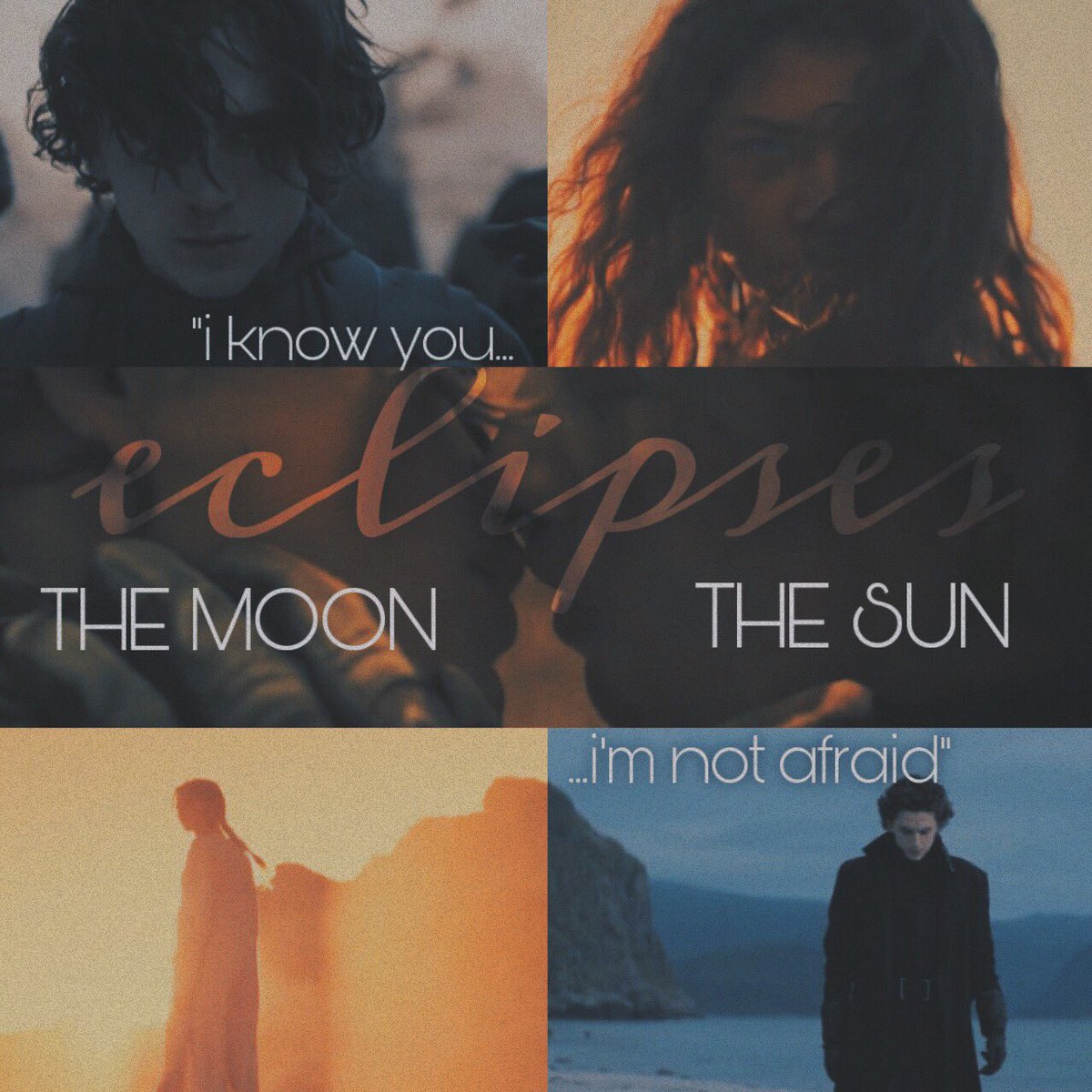 But more specifically I believe we will see the parallels of Paul being the Moon and Chani the Sun, be played up through visual cues. We already see the significant association between Chani and the sun. And some already of Paul and the moon.