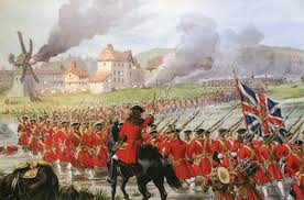 By the 9 Years’ War, most regiments were drawn up in line formation (usually three men deep) for battle and column formation for marching. There will be exceptions to this during the 18th century and debates about ideal battle formation, but we’ll get back to that later.