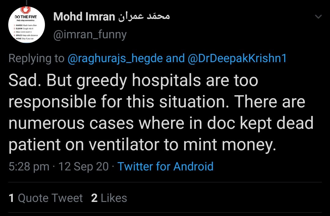 Let's burst this bubble the  #MedTwitter way, shall we?Here's a  #Thread bursting the rumours surrounding the mechanical ventilator.  https://twitter.com/imran_funny/status/1304751327709245441