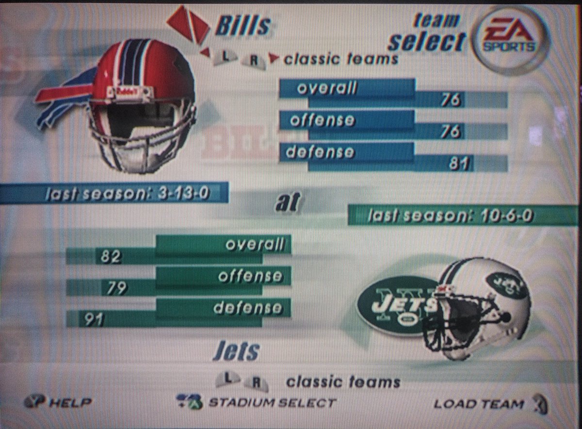 IOwnMyWiiULEGIT's tweet photo. You know those old sports video games most people don't care about? This is for those who play them. #Madden03 #Gamecube #GBA today's match is based on today's @BuffaloBills and @nyjets matchup. https://t.co/opA8j5DmM3