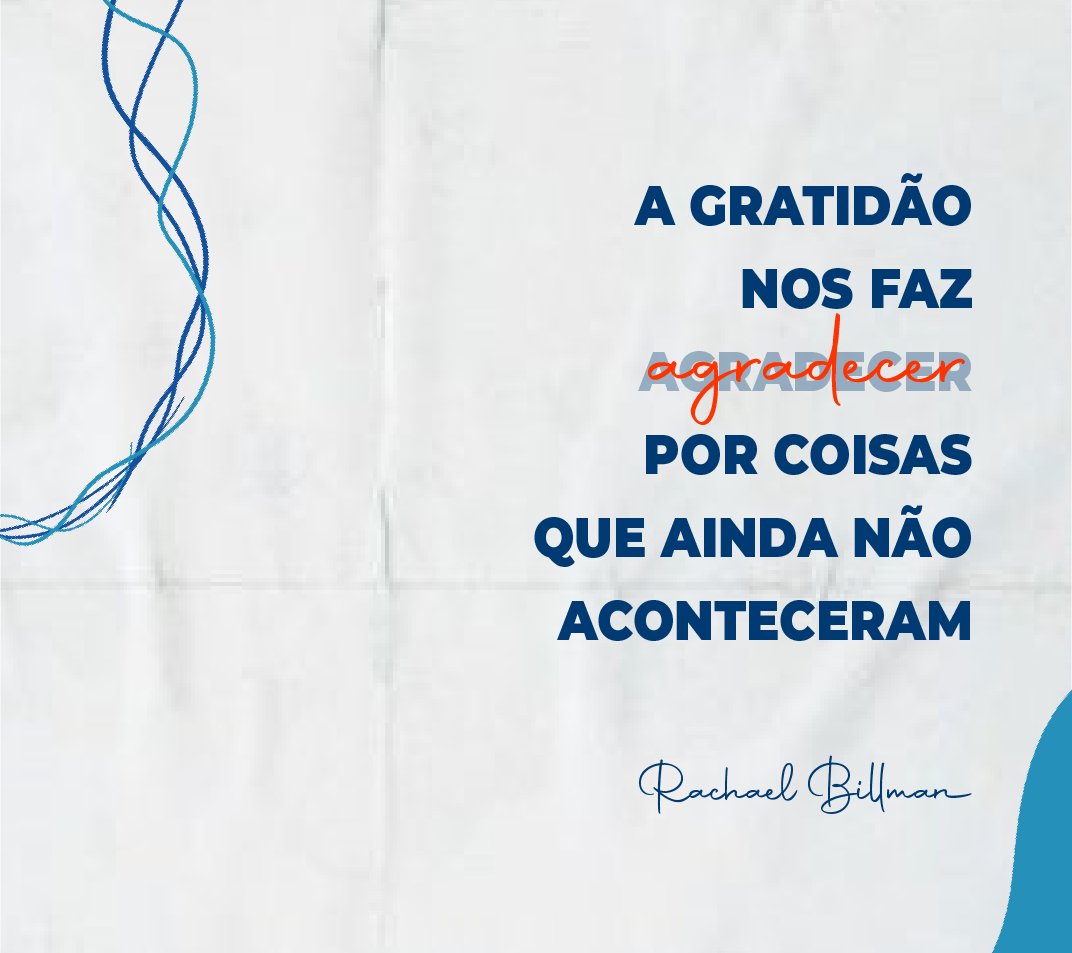 shoresofgrace's tweet image. "A gratidão nos faz agradecer por aquilo que ainda não aconteceu."

| Rachael Billman