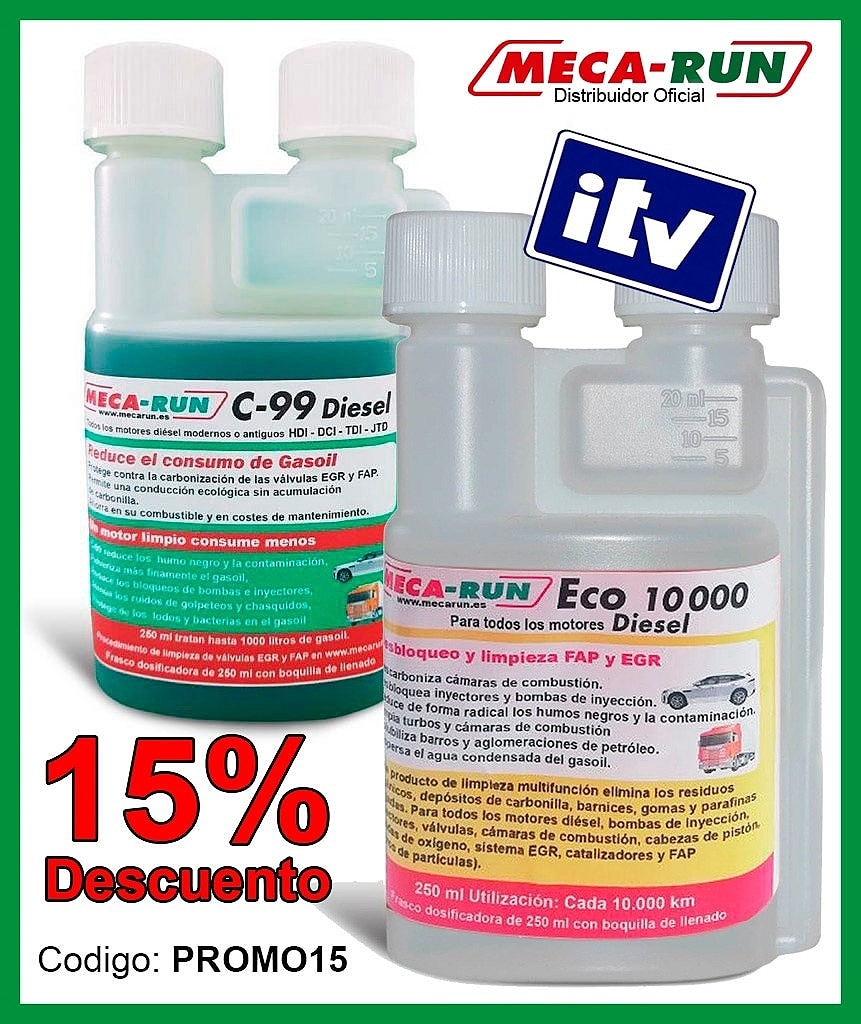 Pack Limpieza Carbonilla Diesel Gasolina 1 LITRO - Eco Carburante Motor