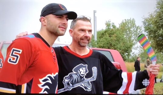 Congratulations to our friend <a href="/MarkGio05/">Mark Giordano</a> for his <a href="/NHL/">NHL</a> Mark Messier Leadership Award. So unbelievably well deserved. We are so grateful for all of Mark’s hard work making more inclusive communities through sport. #hockeyisforeveryone