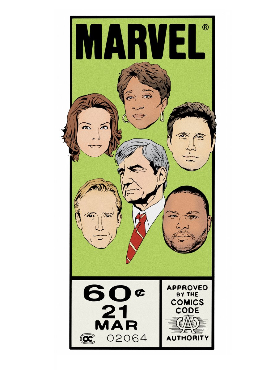And the Marvel counterpart:  https://brandonbird.myshopify.com/collections/prints/products/in-the-mighty-marvel-manner-signed-print I am a big fan of the final L&O ensemble.