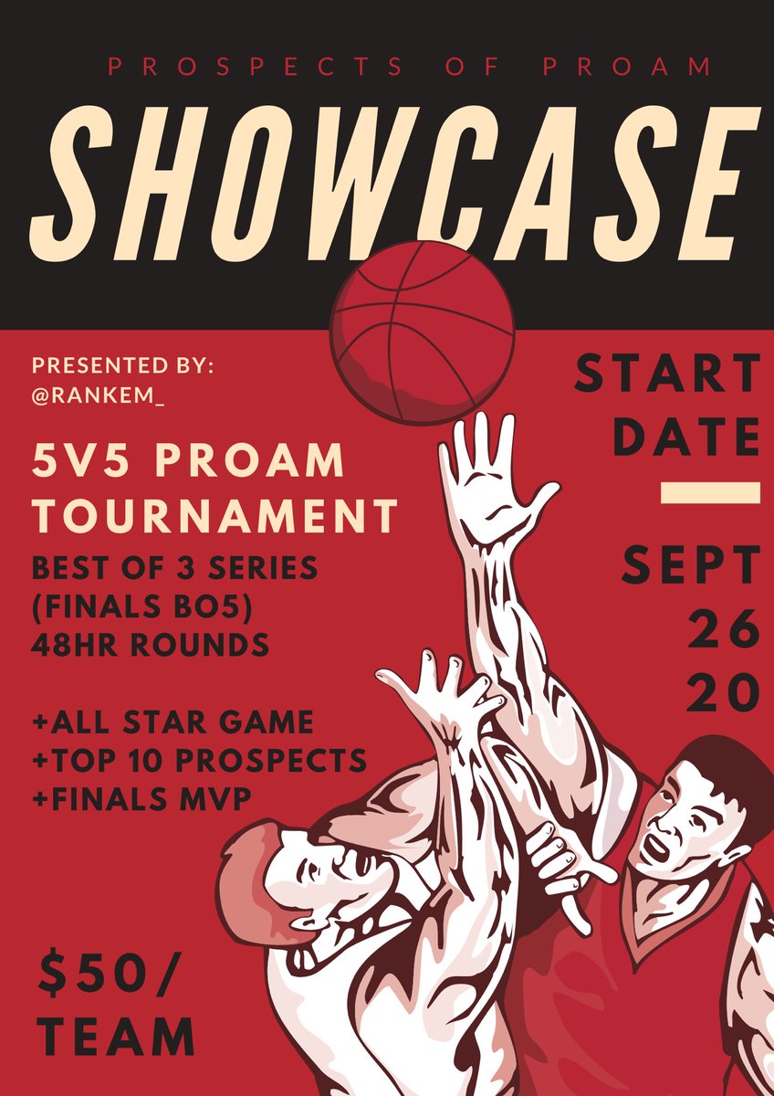 RNSBBall's tweet photo. 🚨1st POP Showcase Of The Year🚨
$50 Entry Fee (80/20 split)
BO3 (Finals are BO5) 
48hr Rounds
Top 10 Prospects from each console will be added to the Prospect Leaderboard.
Registration is Open NOW‼️ DM @RankEm_
@GsTaR____ @WalkOnWarriors @BiggWest2k @2KHUNTSEARCH @llNapll https://t.co/5MRcYl6iuv