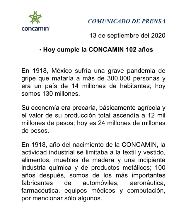 CONCAMIN's tweet photo. • Hoy cumple la CONCAMIN 102 años 🎉 https://t.co/GaEeTFVBLv