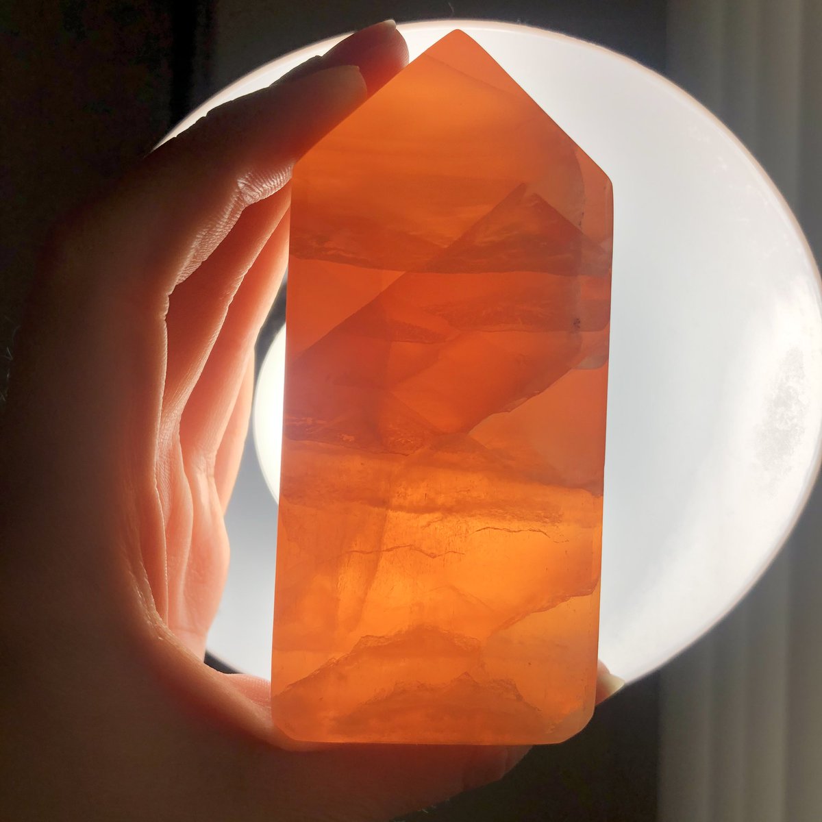 LilacLepidolite's tweet photo. ••giveaway••

one random winner will receive this golden calcite tower 🧡

rt &amp; follow me to enter! https://t.co/SXykSjleo5