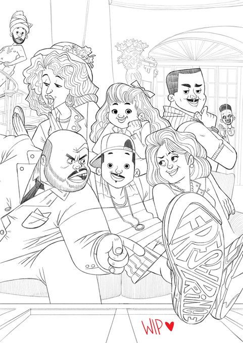 Rascunho limpo e bonitinho pra passar a lineartezinha
#FreshPrince 