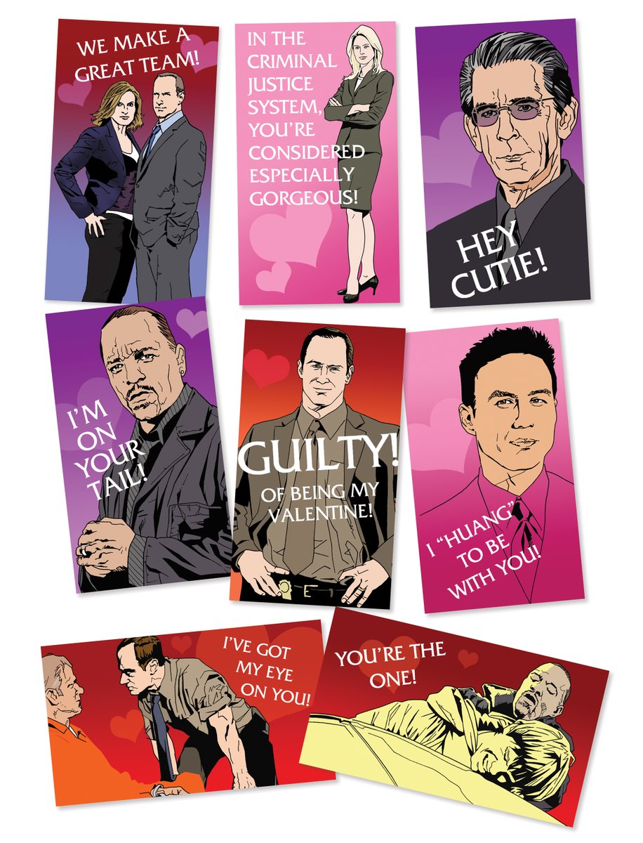 And the SVU Valentines, which are still one of the most popular things I've done (after the Nic Cage colorforms and the paintings of Shia LaBeouf as every Doctor Who).  https://brandonbird.myshopify.com/collections/greeting-cards/products/svu-mini-valentines-set
