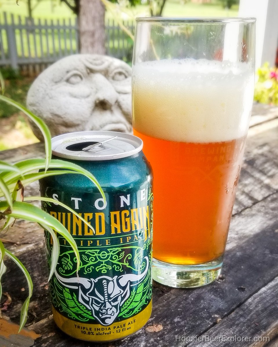 BeerHoosier's tweet photo. Ruined Again! My team lost, but at least I had a great beer while watching. @stonebrewing #ipalover #craftbeerlover #hophead #stonebrewing #colts #tripleipa https://t.co/C5H40yUKPj