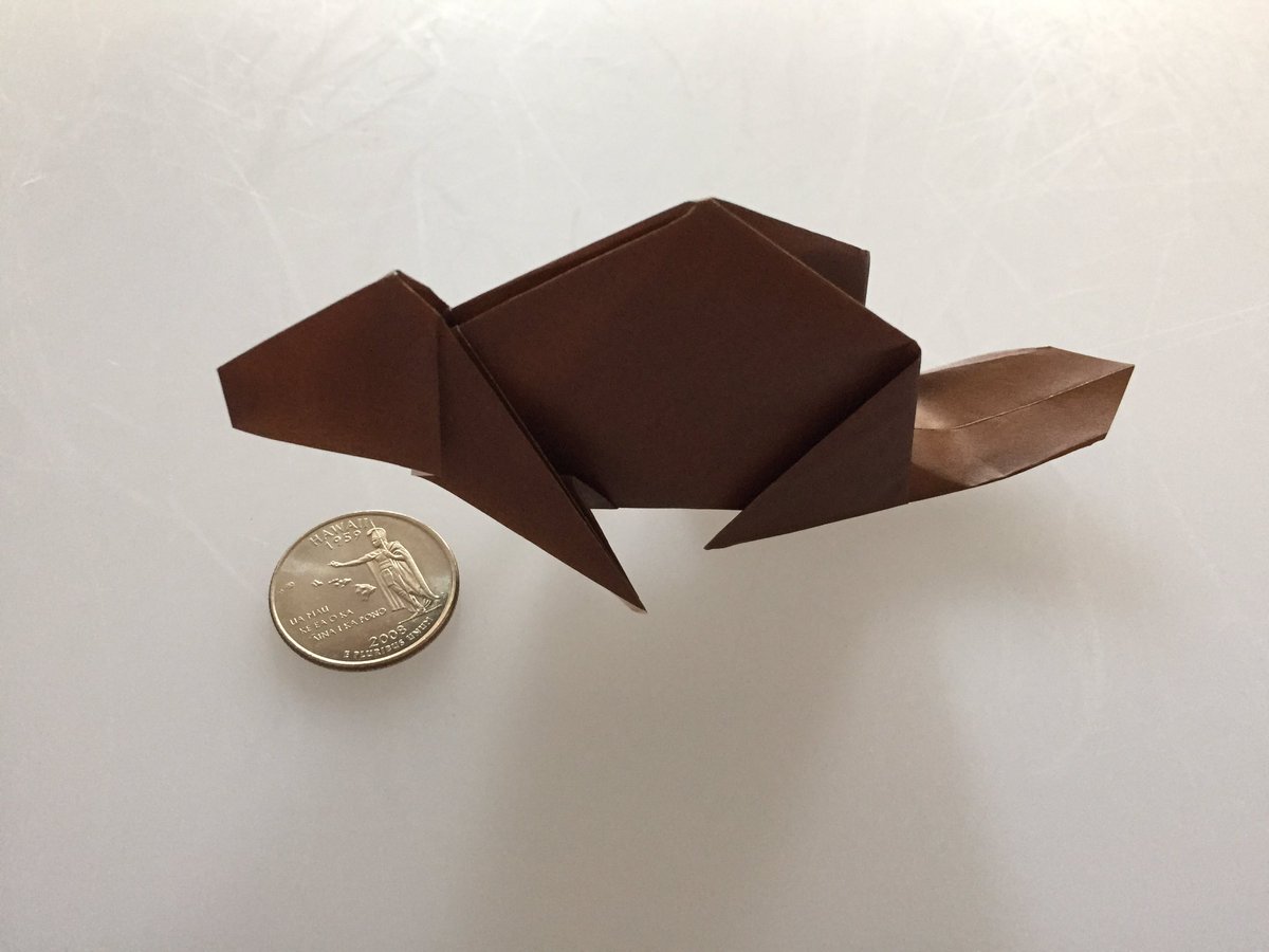 keikoinboston's tweet photo. 1. First ever #OrigaMIT Zoom meeting today. We folded @chosetec’s 2010 beaver model. #origami https://t.co/6C893UHcan